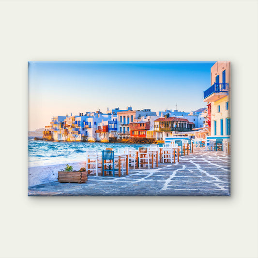 Fishing Houses Perched On the Sea Little Venice Greece Wall Art Decor 100% Australian Made - Bella Home Decor
