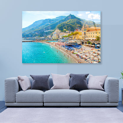 The Stunning Amalfi Coast Italy Acrylic Glass Print Tempered Glass Wall Art 100% Made in Australia Ready to Hang