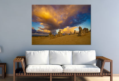 The Pinnacles Desert Western Australia Morning View Wall Art Decor 100% Australian Made