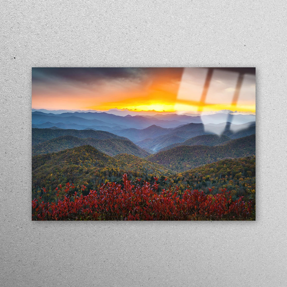 Mountain Autumn Acrylic Glass Print Tempered Glass Wall Art 100% Made in Australia Ready to Hang