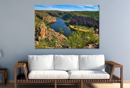 Nitmiluk Katherine Gorge Northern Territory Canyon View Wall Art Decor 100% Australian Made