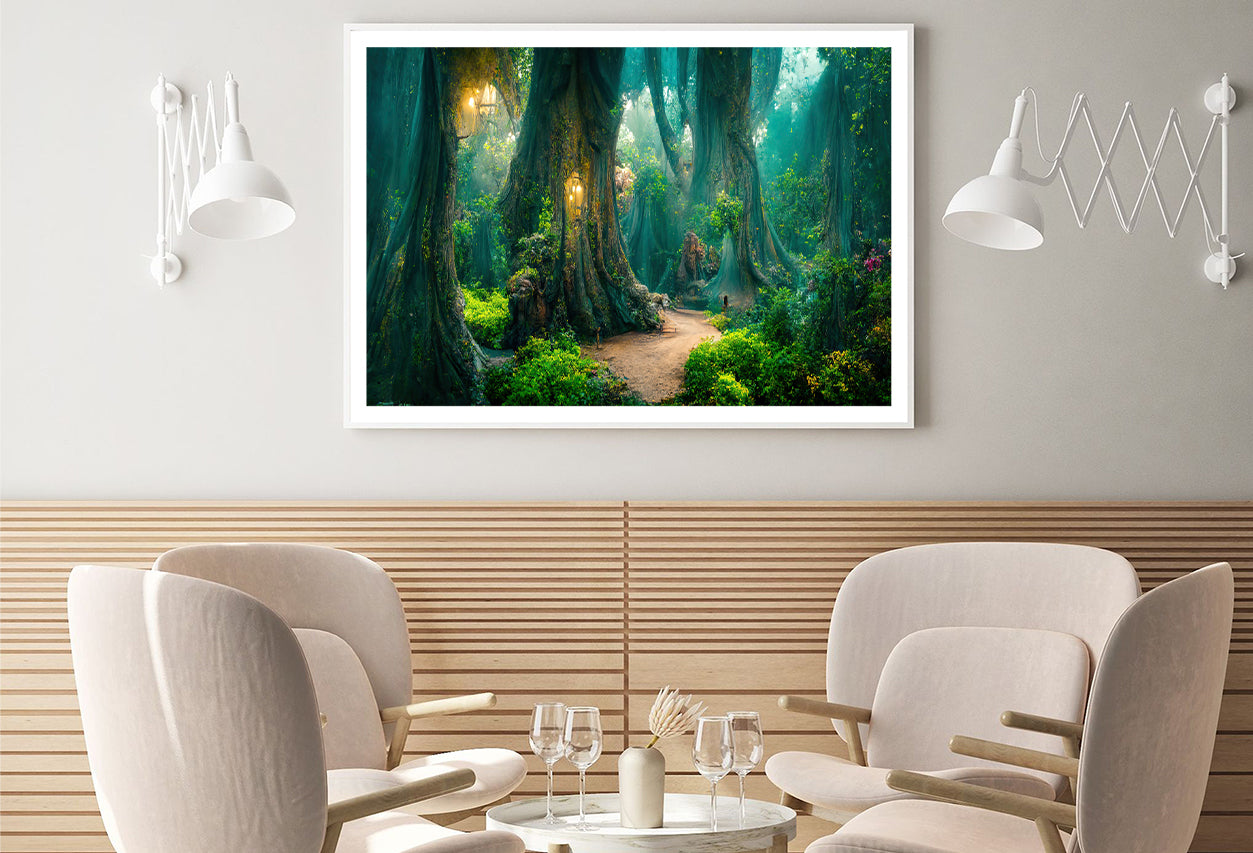 Forest with Big Trees and Great Vegetation Home Decor Premium Quality Poster Print Choose Your Sizes