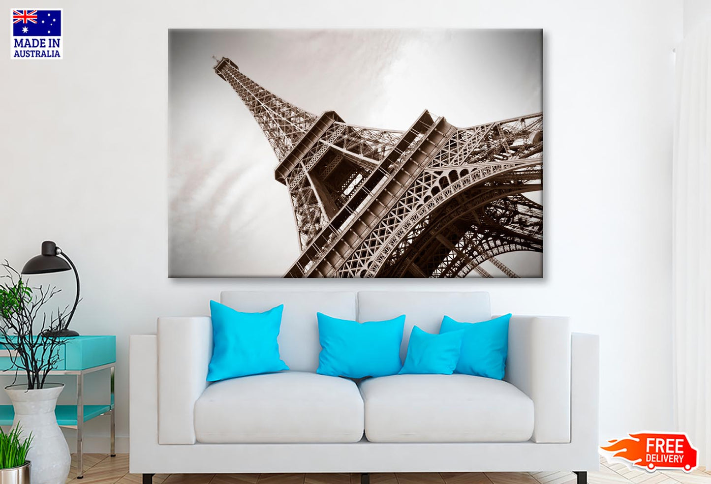 Sky Eiffel Tower, Paris View Wall Art Decor 100% Australian Made - Bella Home Decor
