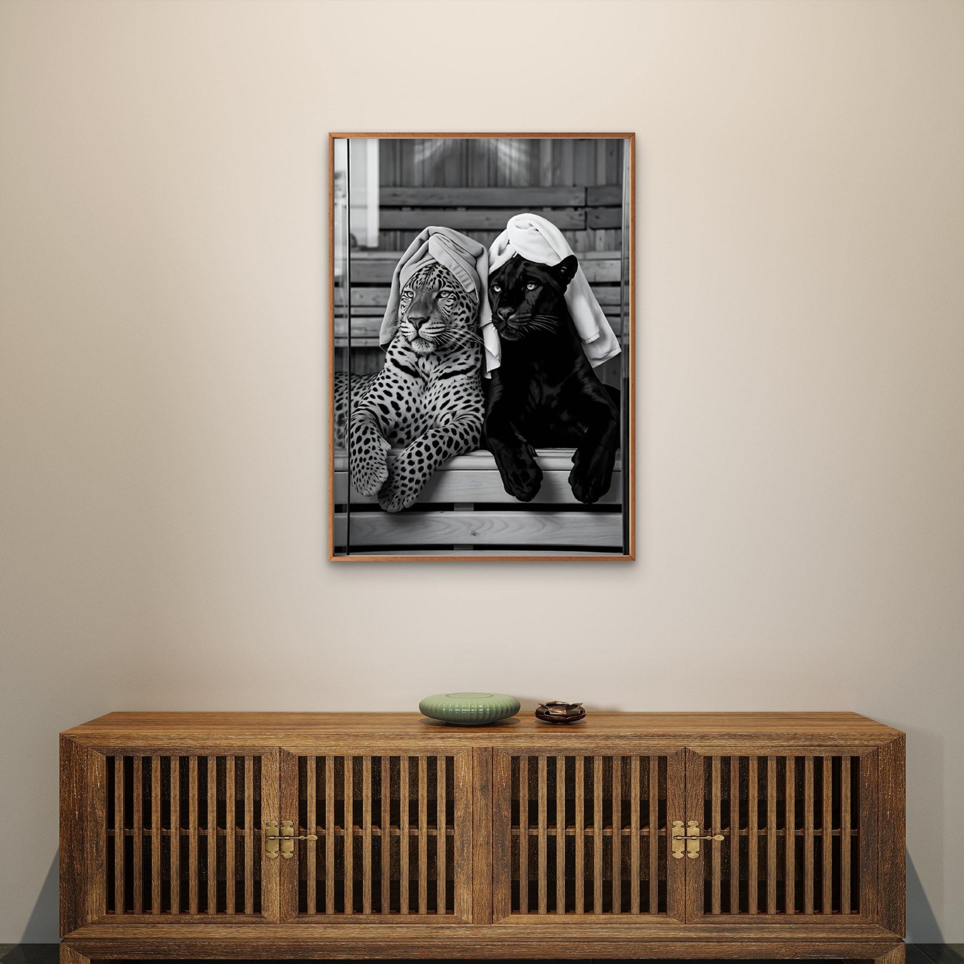 Black and White Retro Style Black Panther Fashion Home Decor Premium Quality Poster Print Choose Your Sizes - Bella Home Decor