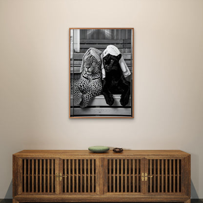 Black and White Retro Style Black Panther Fashion Home Decor Premium Quality Poster Print Choose Your Sizes - Bella Home Decor