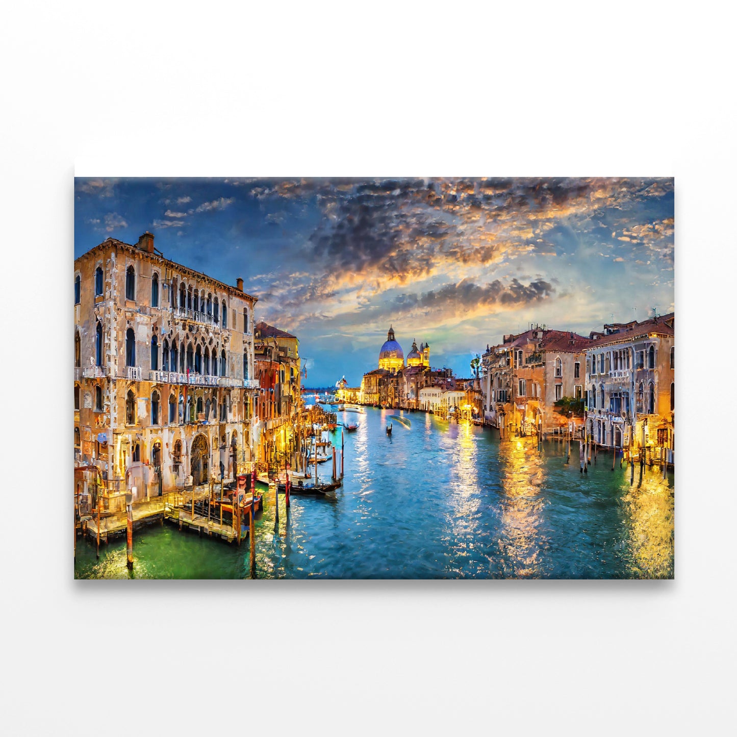 Canal with Buildings & Sky Print 100% Australian Made - Bella Home Decor