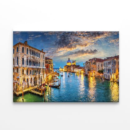 Canal with Buildings & Sky Print 100% Australian Made - Bella Home Decor