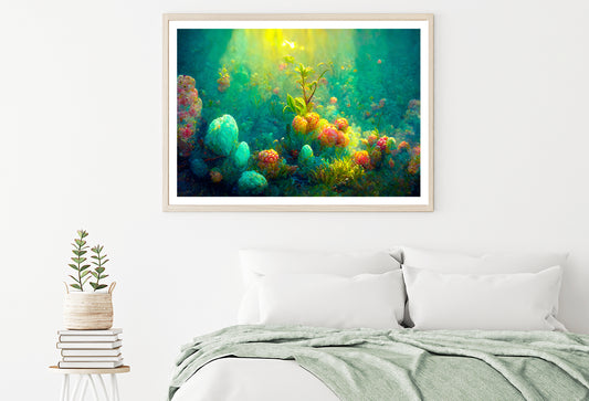 Coral Reef with Plants and Rocks Home Decor Premium Quality Poster Print Choose Your Sizes