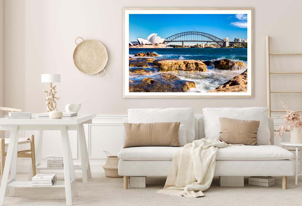 View Of the Sydney Opera House & Harbor Bridge Home Decor Premium Quality Poster Print Choose Your Sizes - Bella Home Decor