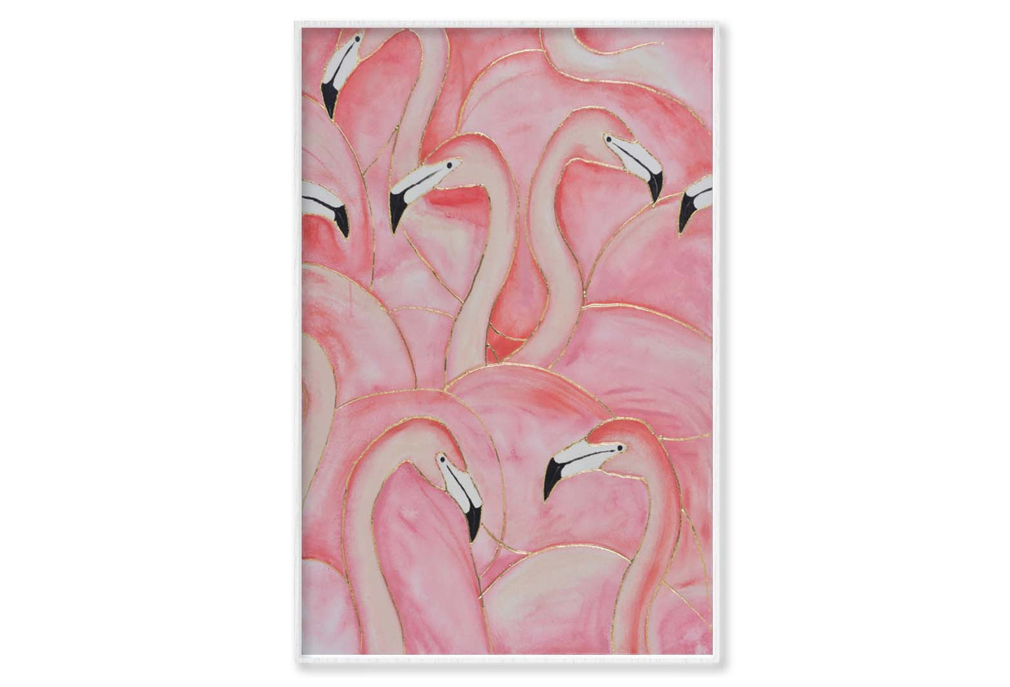 Flamingo Abstract Oil Painting Wall Art Limited Edition High Quality Print