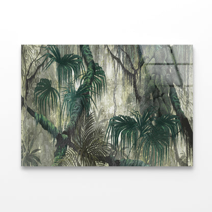 Tropical Plants and Trees Acrylic Glass Print Tempered Glass Wall Art 100% Made in Australia Ready to Hang - Bella Home Decor