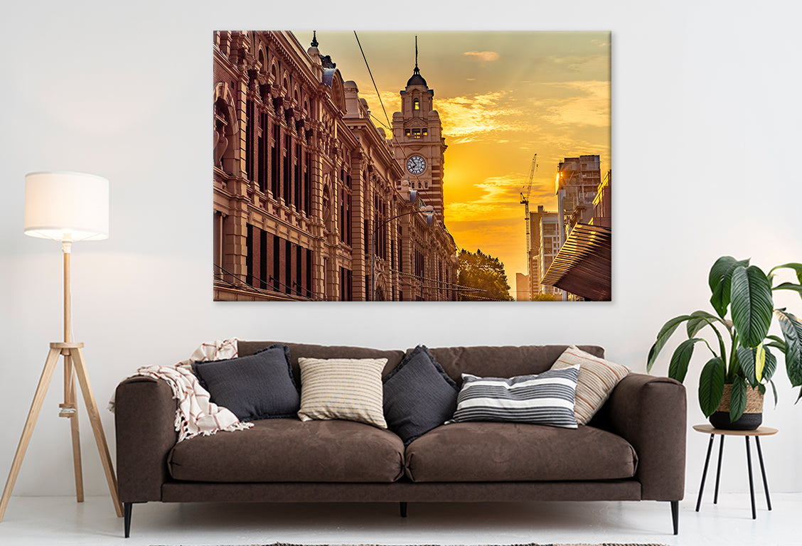 Flinders Street Station Melbourne Clock Tower Wall Art Decor 100% Australian Made