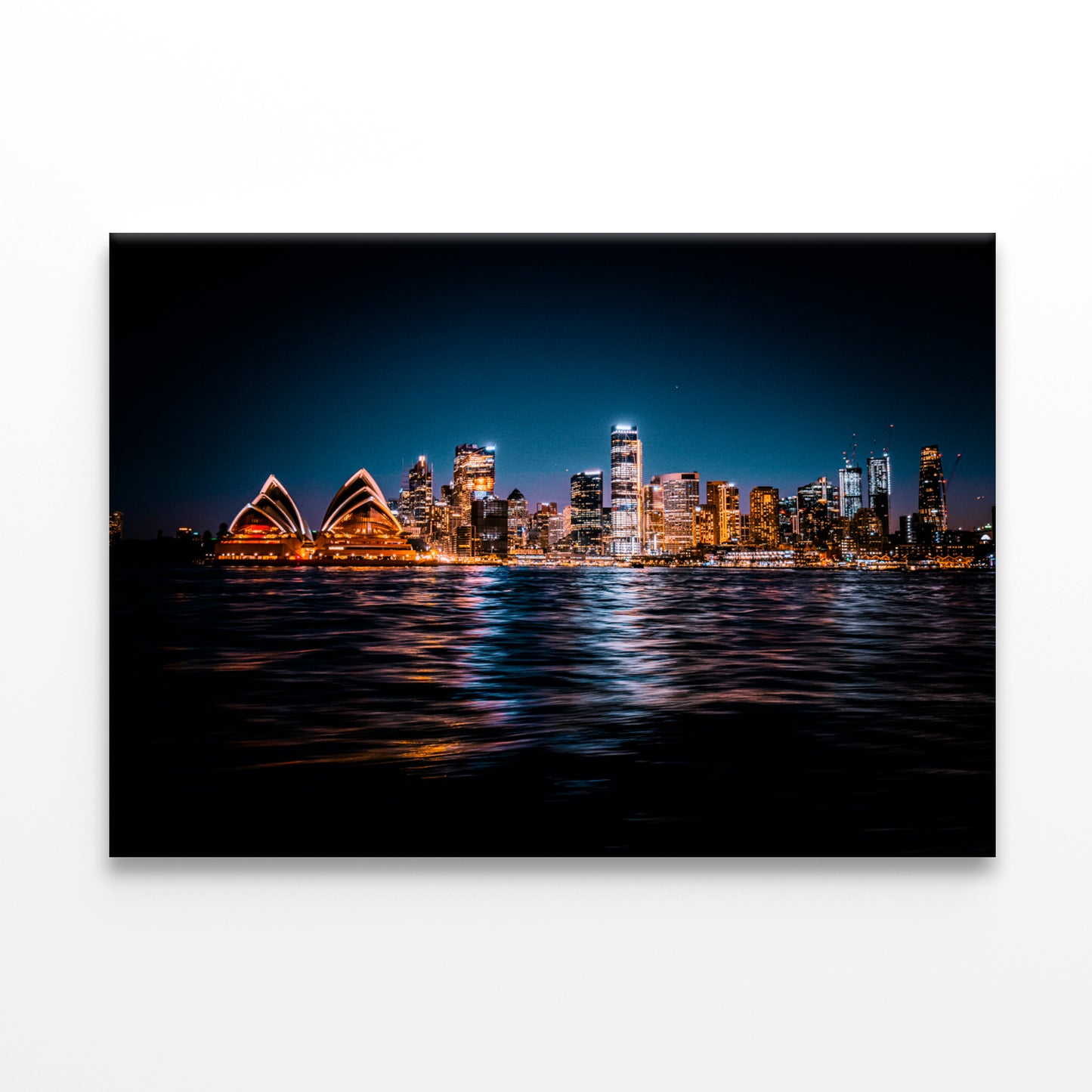 Sydney by Night Harbour Bridge New South Wales Wall Art Decor 100% Australian Made