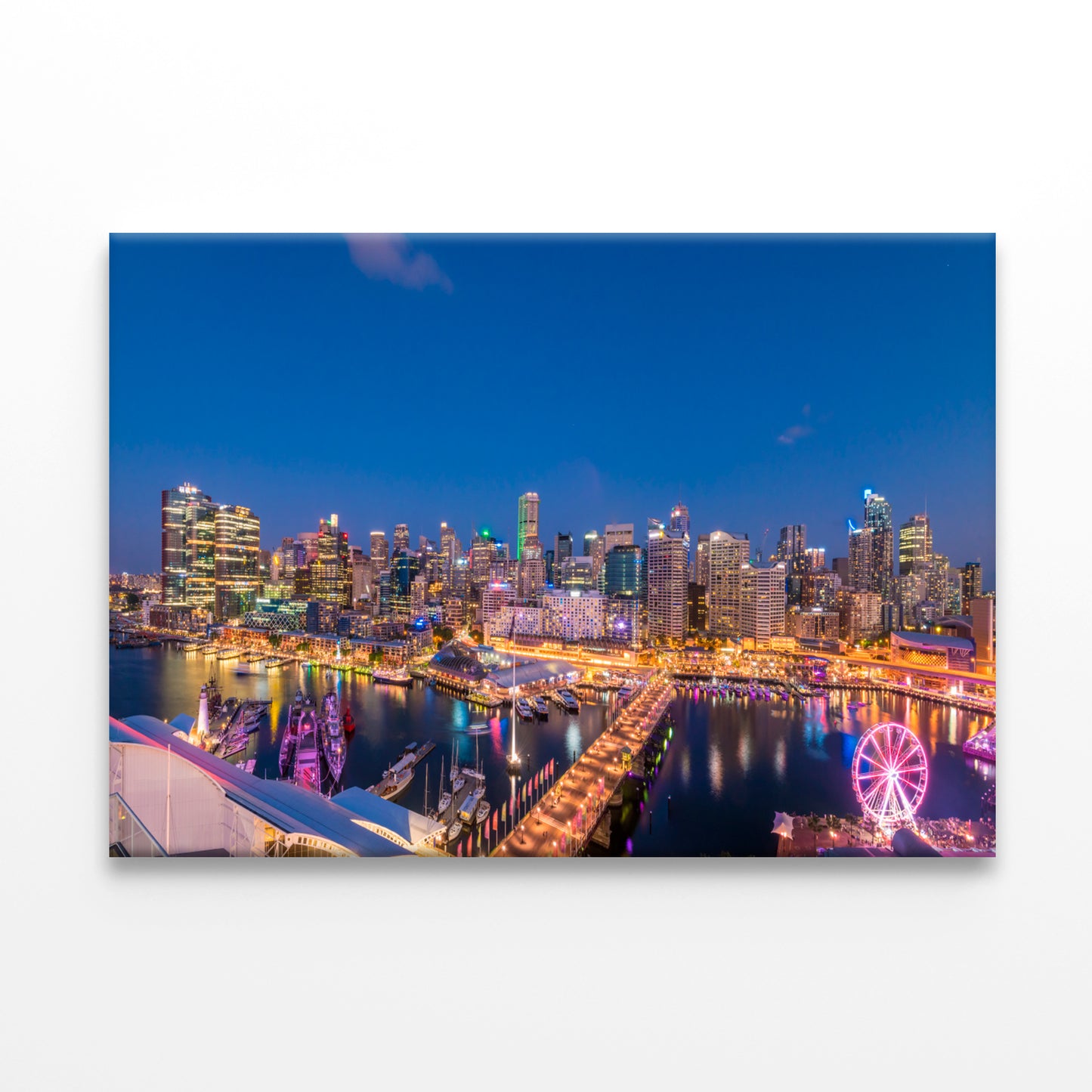 Sydney City and Darling Harbour Wall Art Decor 100% Australian Made