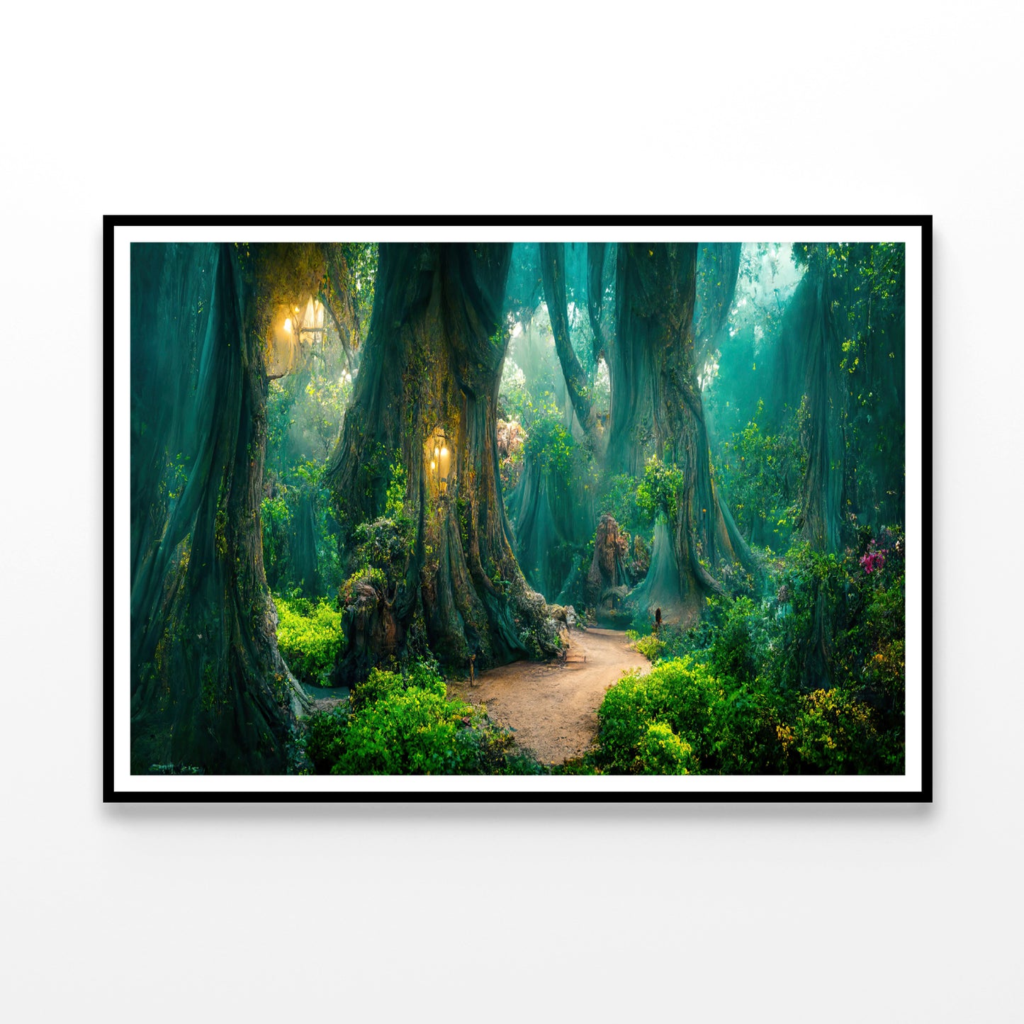 Forest with Big Trees and Great Vegetation Home Decor Premium Quality Poster Print Choose Your Sizes