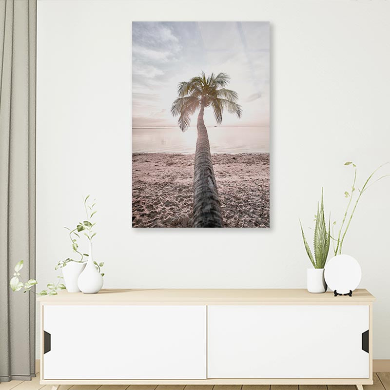 Coconut Tree 3D Design Acrylic Glass Print Tempered Glass Wall Art 100% Made in Australia Ready to Hang