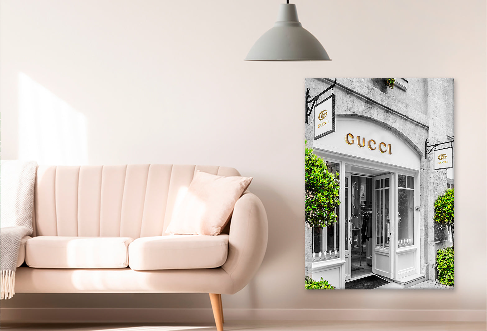 Black Fashion Store with Green Plants Print 100% Australian Made
