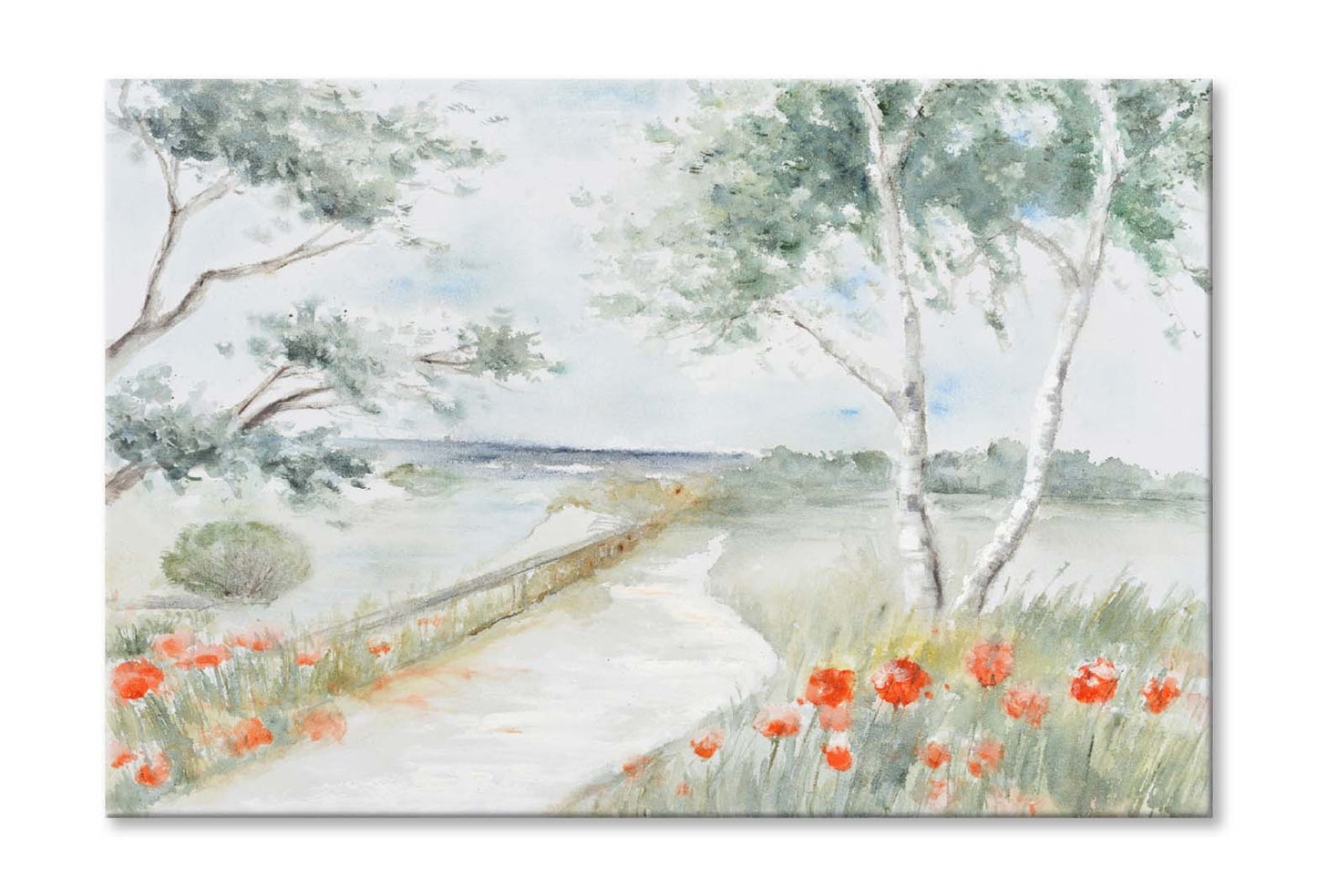 A Beautiful Scenery, Path, Flowers Wall Art Limited Edition High Quality Print