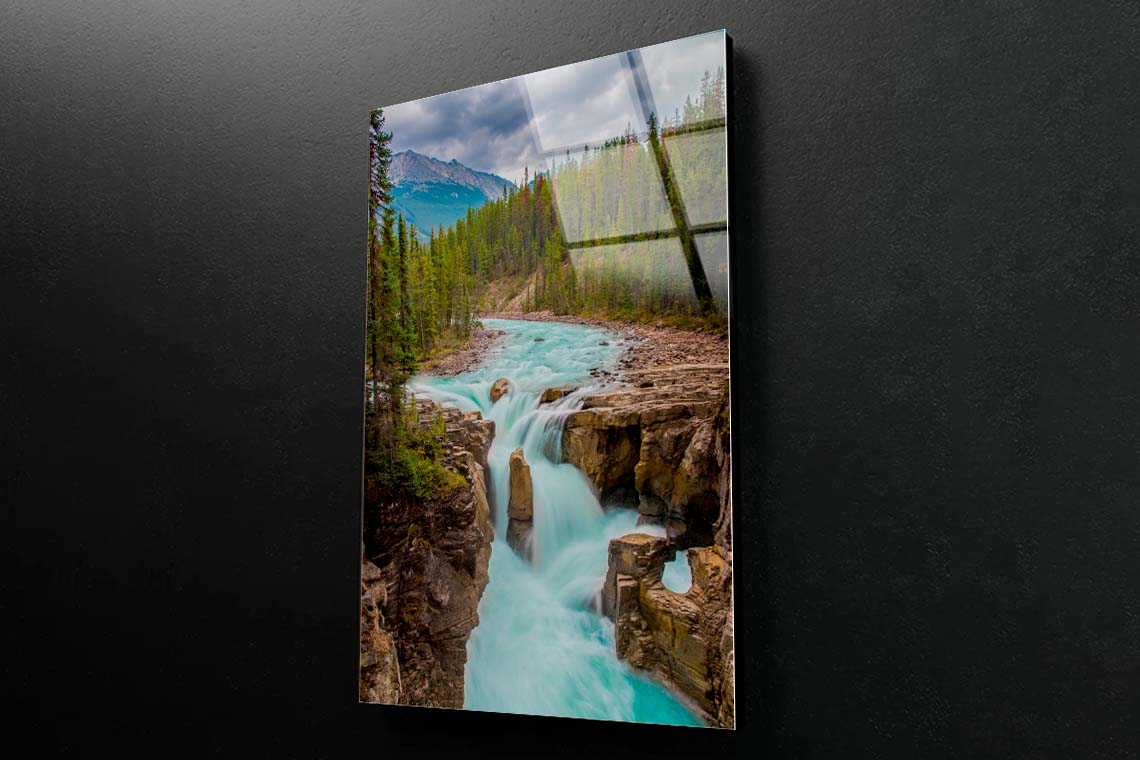 Waterfalls in the Mountains Acrylic Glass Print Tempered Glass Wall Art 100% Made in Australia Ready to Hang