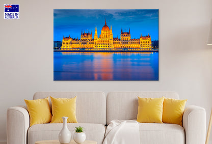 Parliament at Night Budapest Cityscape Hungary Europe Wall Art Decor 100% Australian Made