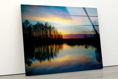 Lake & Forest Sunset UV Direct Aluminum Print Australian Made Quality