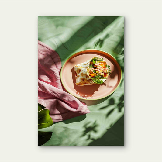 Fresh Healthy Veggie Wrap 60x90cm Metal Print Ready to Hang