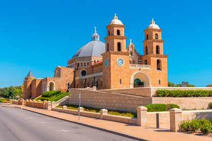 Australian St Francis Xavier Cathedral in Gerladton  Wall Art Decor 100% Australian Made