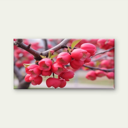 Cherry Blossom Pink Flower Branch Wall Art Canvas Office Home Framed 120x60cm