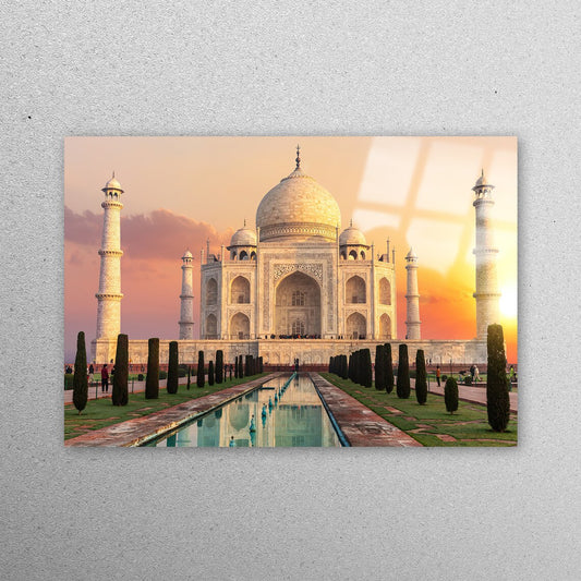 Sunset Indian Architecture Acrylic Glass Print Tempered Glass Wall Art 100% Made in Australia Ready to Hang