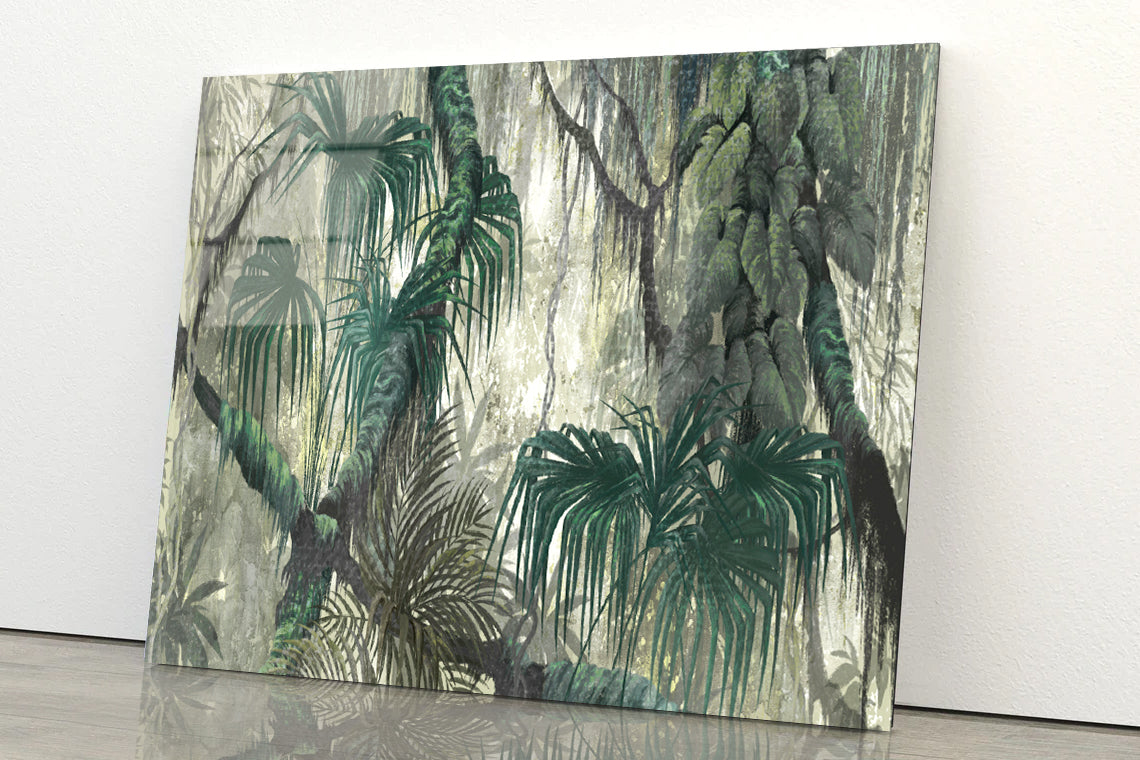 Tropical Plants and Trees Acrylic Glass Print Tempered Glass Wall Art 100% Made in Australia Ready to Hang - Bella Home Decor