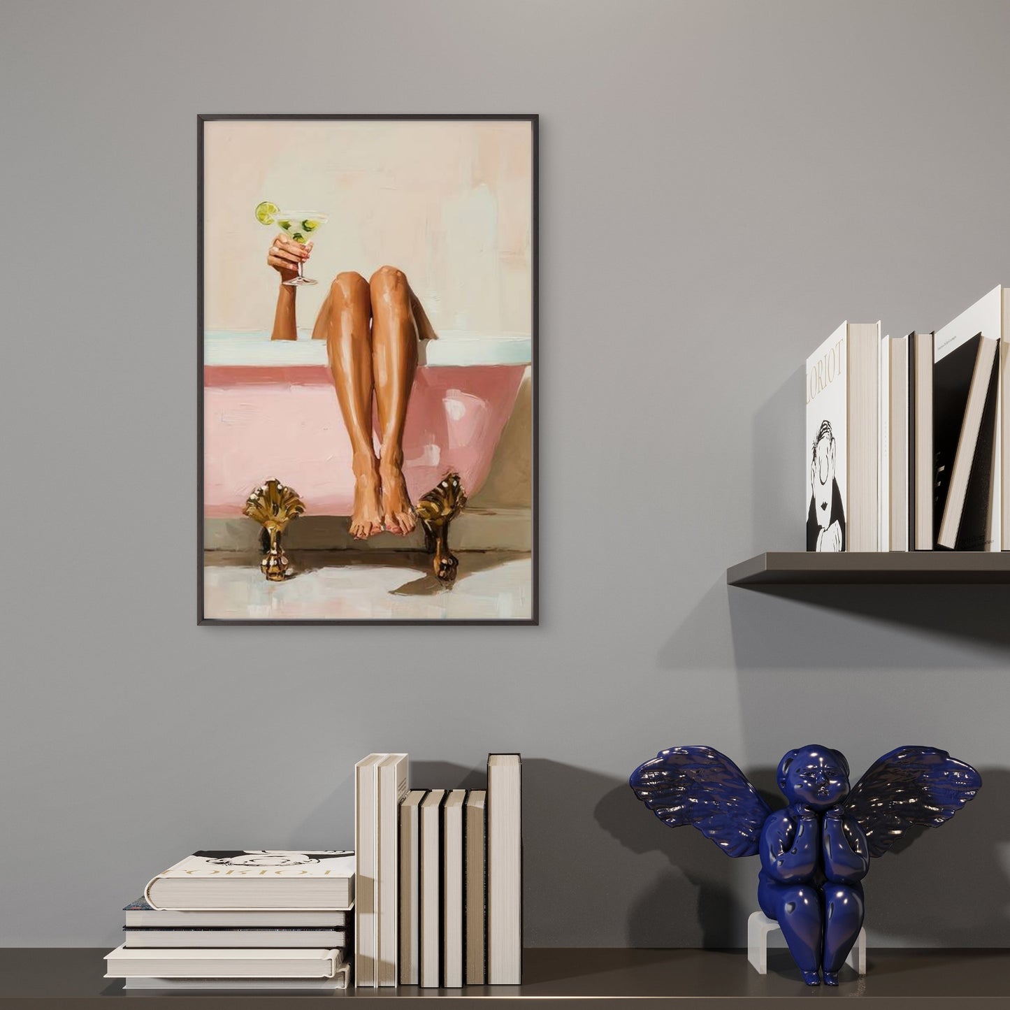 Fashionable Girl with a Martini Glass Fashion Home Decor Premium Quality Poster Print Choose Your Sizes - Bella Home Decor