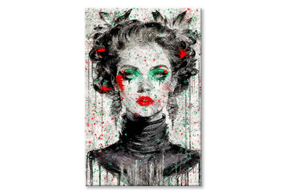 Beautiful Woman Portrait. Abstract Fashion Wall Art Limited Edition High Quality Print