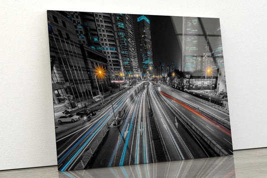 Night City Acrylic Glass Print Tempered Glass Wall Art 100% Made in Australia Ready to Hang