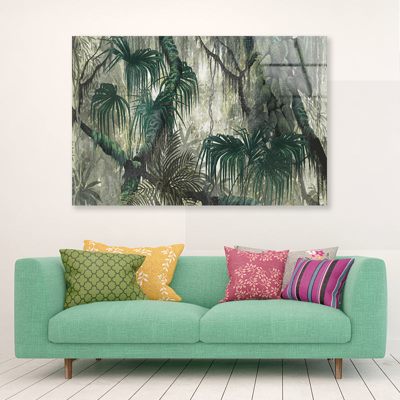 Tropical Plants and Trees Acrylic Glass Print Tempered Glass Wall Art 100% Made in Australia Ready to Hang - Bella Home Decor