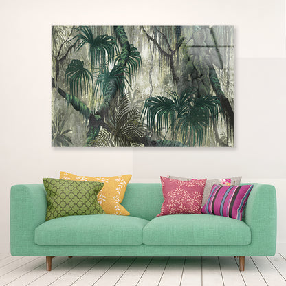Tropical Plants and Trees Acrylic Glass Print Tempered Glass Wall Art 100% Made in Australia Ready to Hang - Bella Home Decor