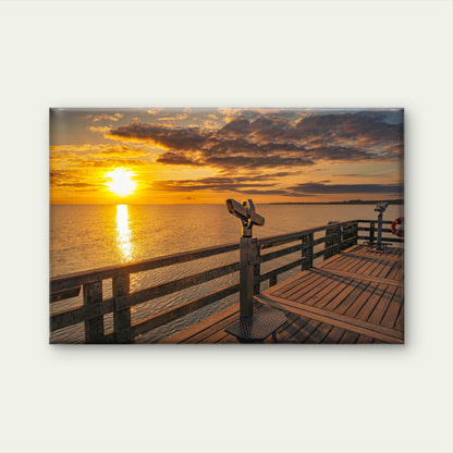 Baltic Sea Sunset Pier Wall Art Decor 100% Australian Made - Bella Home Decor