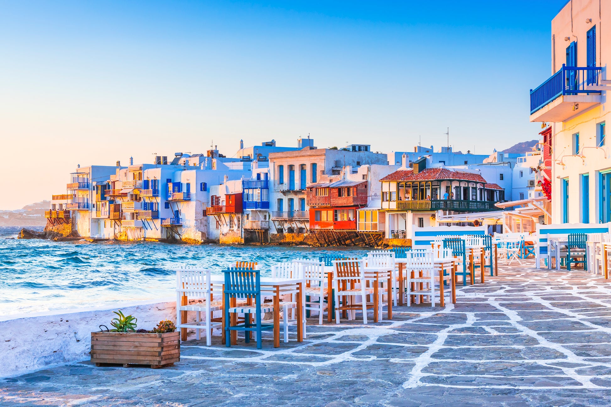 Fishing Houses Perched On the Sea Little Venice Greece Wall Art Decor 100% Australian Made - Bella Home Decor