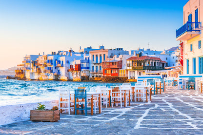 Fishing Houses Perched On the Sea Little Venice Greece Wall Art Decor 100% Australian Made - Bella Home Decor