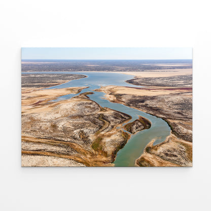 Lake Eyre South Australia Aerial View Wall Art Decor 100% Australian Made