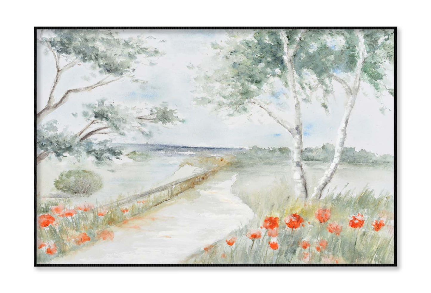 A Beautiful Scenery, Path, Flowers Wall Art Limited Edition High Quality Print