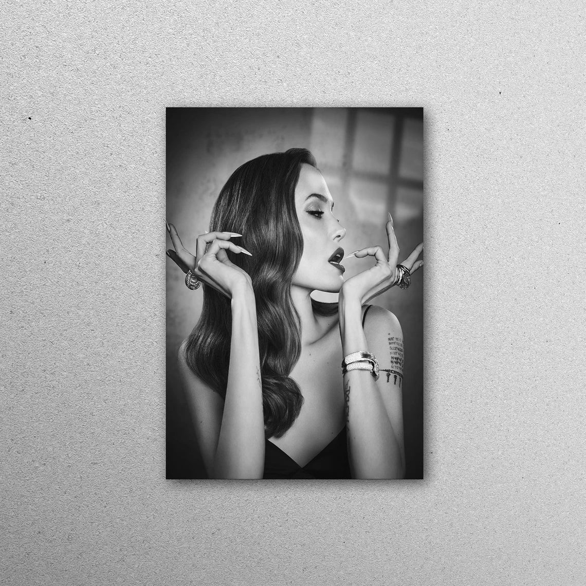 Famous Angelina Jolie Acrylic Glass Print Tempered Glass Wall Art 100% Made in Australia Ready to Hang