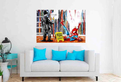 Dripping Paint Humor Tempered Glass Printing Wall Art Australian Made Quality