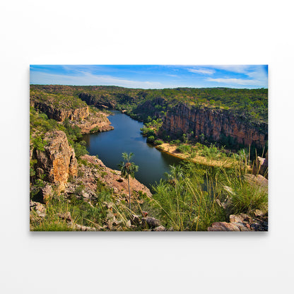 Nitmiluk Katherine Gorge Northern Territory Canyon View Wall Art Decor 100% Australian Made