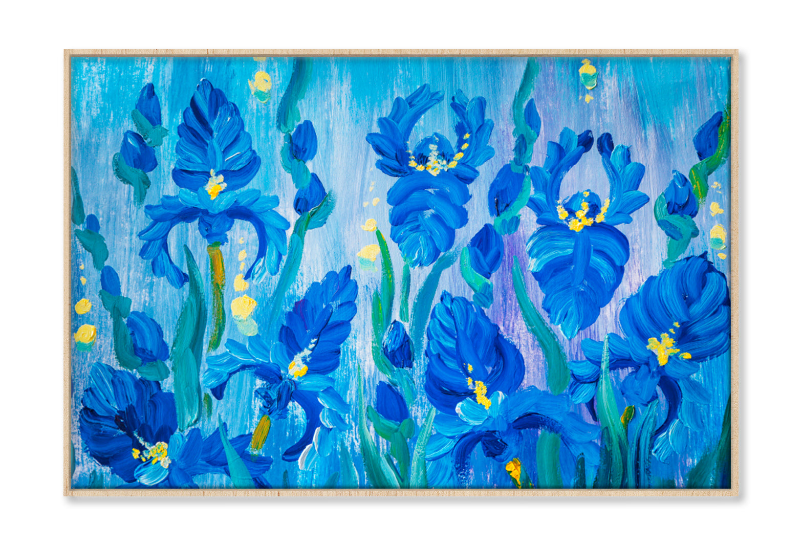 Oil Painting of Beautiful Flowers Wall Art Limited Edition High Quality Print Canvas Box Framed Natural