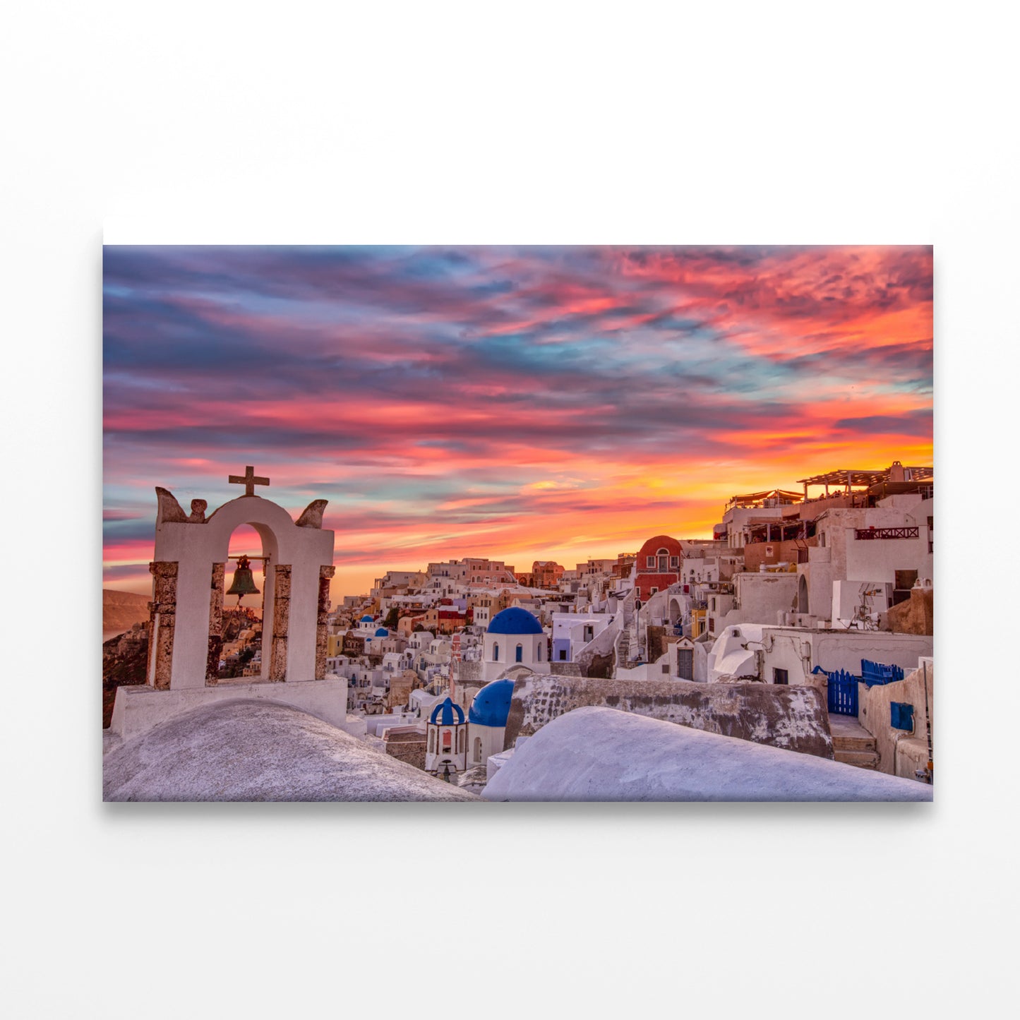 Santorini In Greece with Sunset Print 100% Australian Made - Bella Home Decor