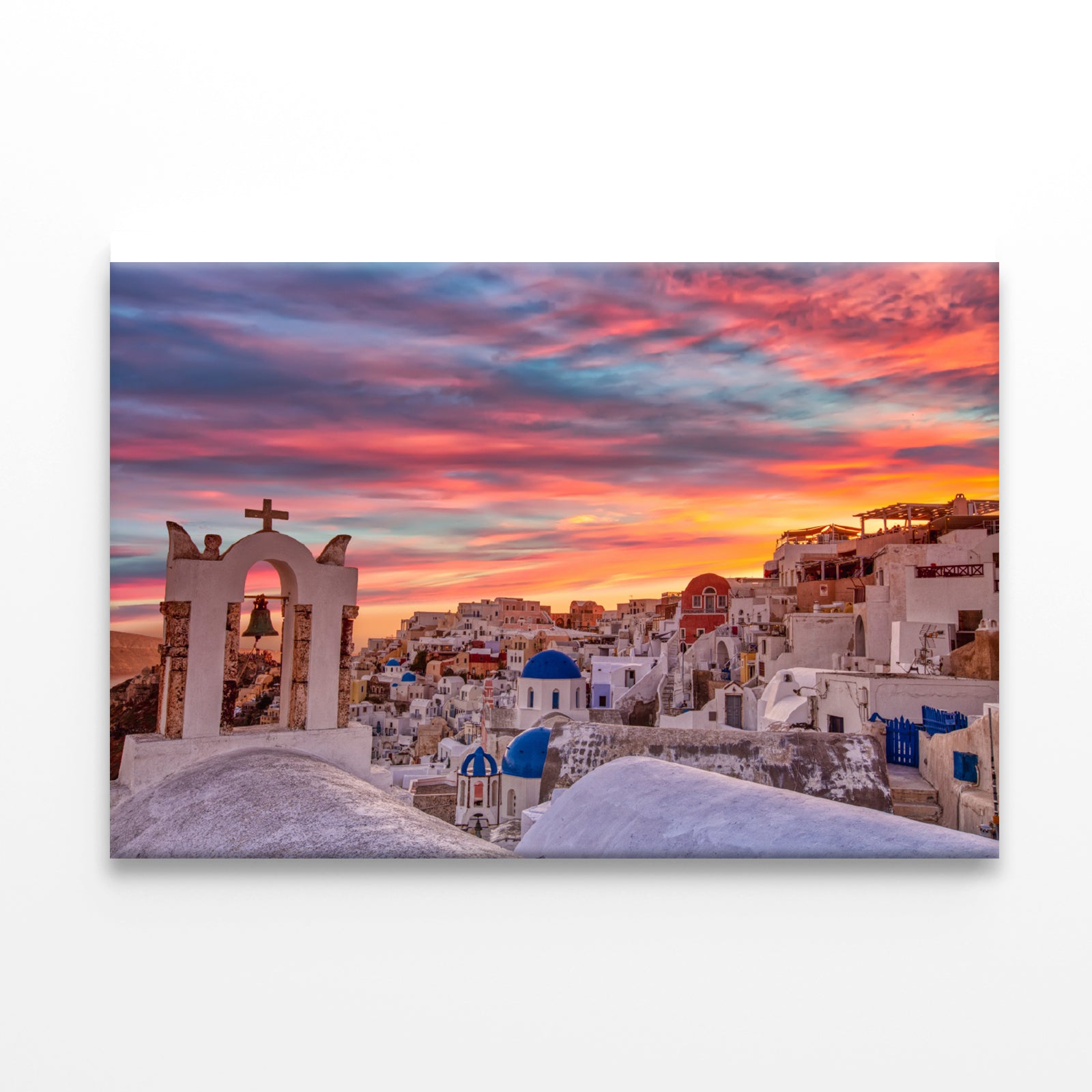 Santorini In Greece with Sunset Print 100% Australian Made - Bella Home Decor
