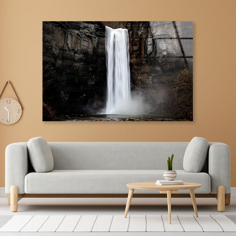 Taughannock Falls a Silky-Smooth Waterfall  Acrylic Glass Print Tempered Glass Wall Art 100% Made in Australia Ready to Hang