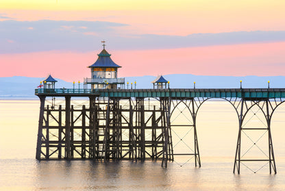 Clevedon Pier in Somerset England Wall Art Decor 100% Australian Made - Bella Home Decor
