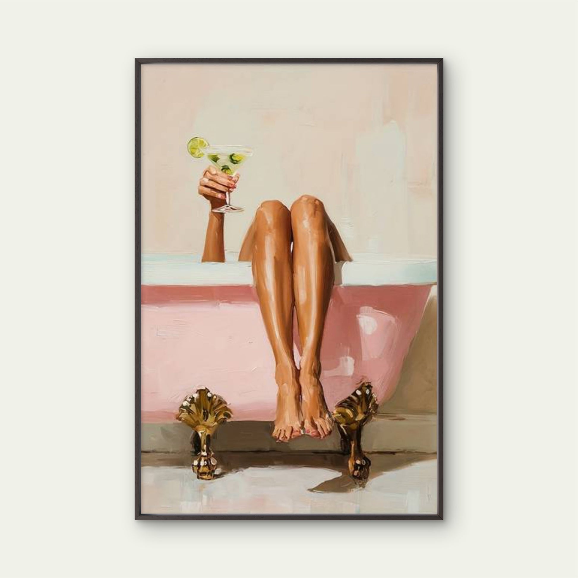 Fashionable Girl with a Martini Glass Fashion Home Decor Premium Quality Poster Print Choose Your Sizes - Bella Home Decor