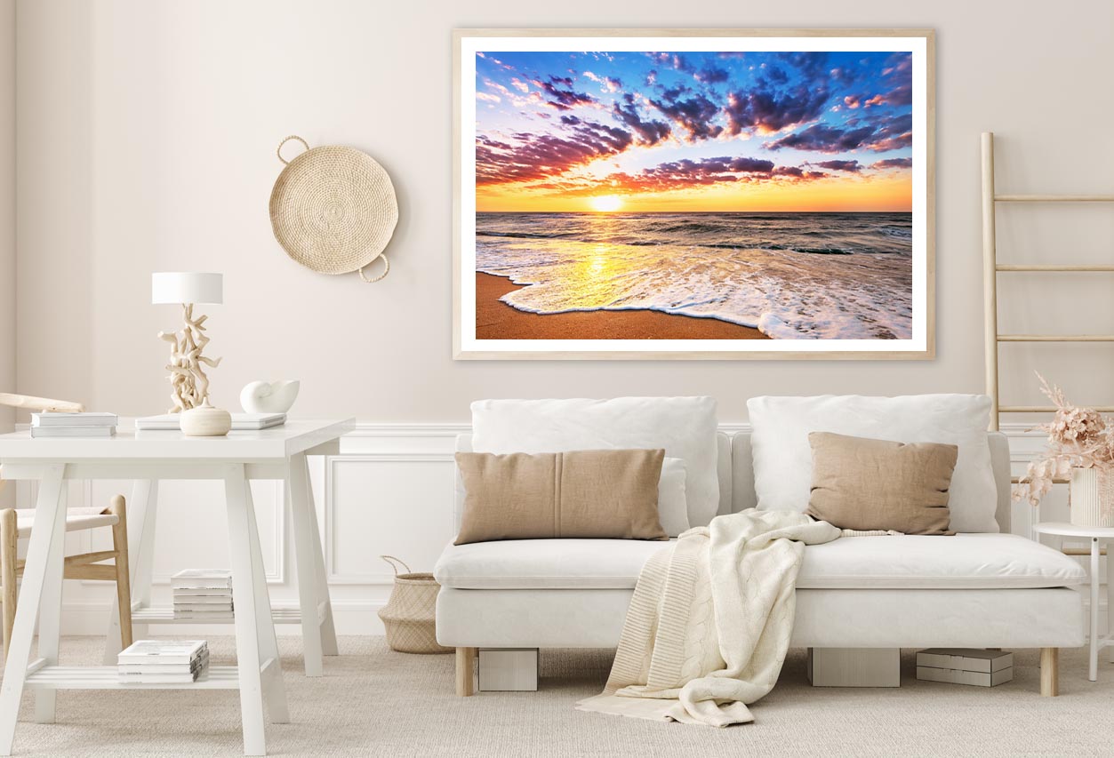 Brilliant Ocean Beach Sunrise Home Decor Premium Quality Poster Print Choose Your Sizes